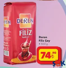 DEREN FİLİZ ÇAY 500 G fiyat ve kampanya bilgisi